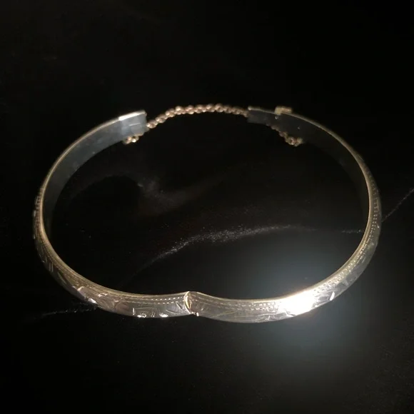 Silver Hinged Cuff Bracelet, 925 Thai Silver - Picture 5 of 9